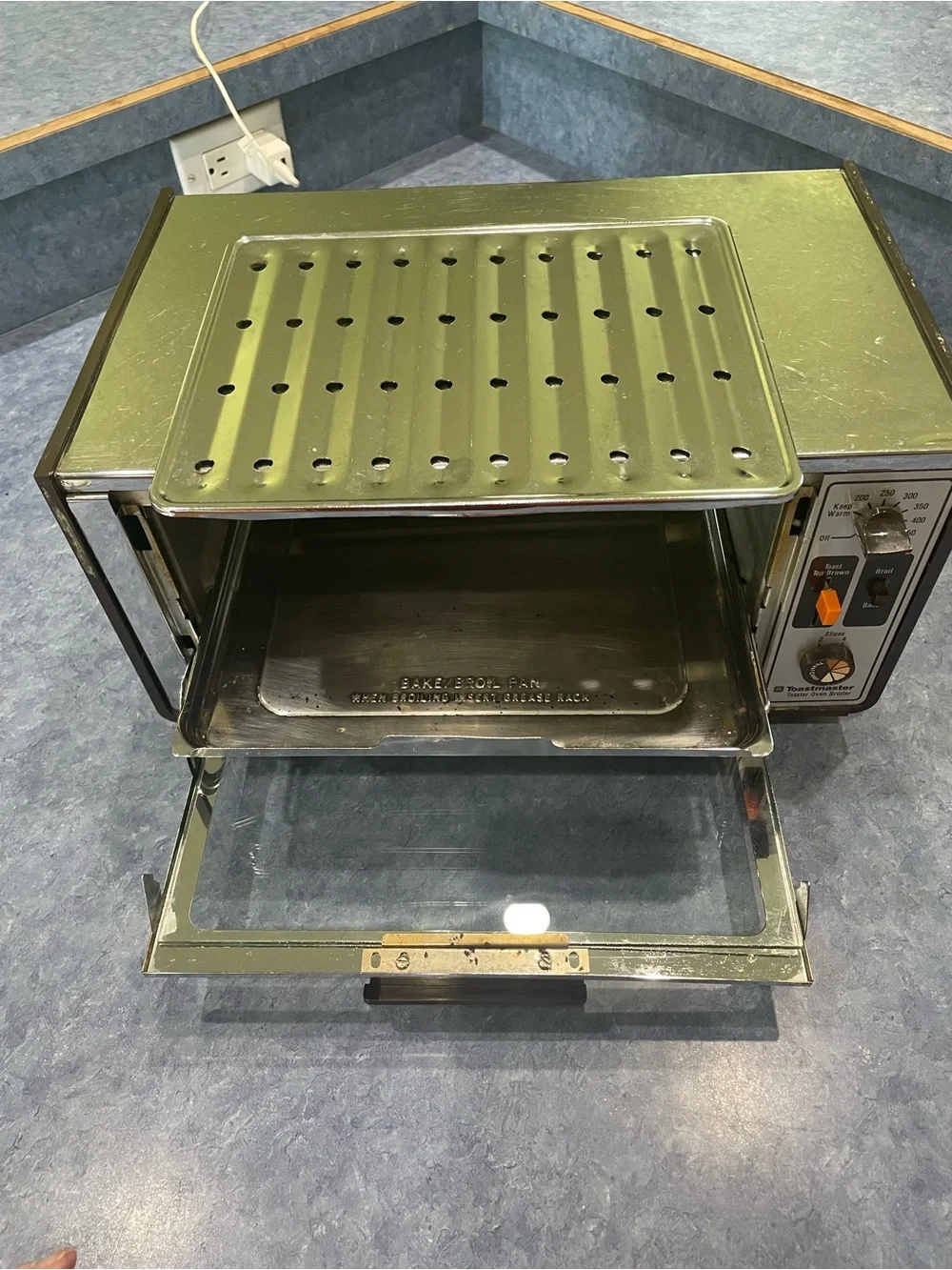 Retro Vintage Chrome Toastmaster Oven/Broiler Model 320A 120V 1500W TESTED USA